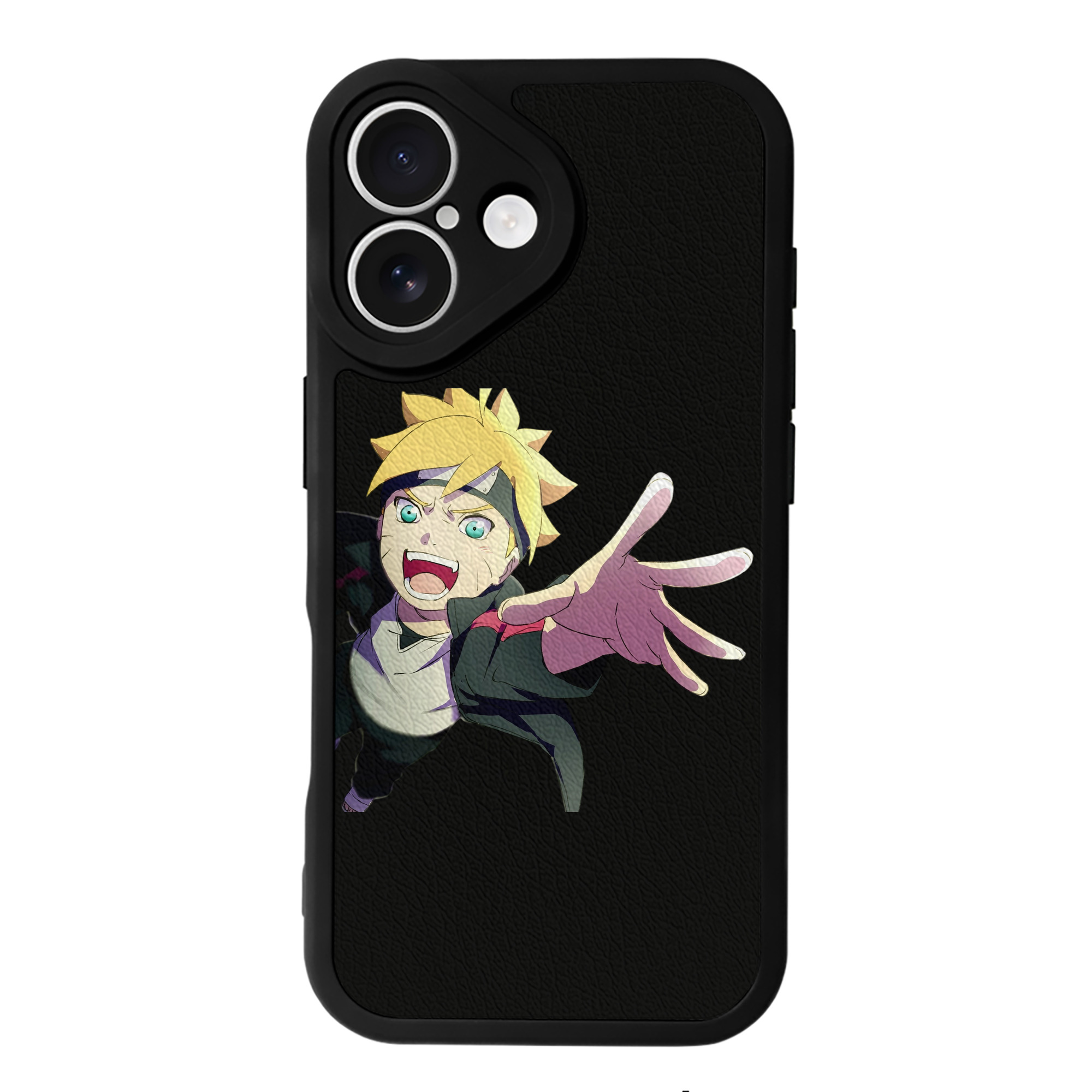 （画像用） NARUTO -ナルト- うずまき ボルト Uzumaki Boruto 【iPhone 16シリーズ対応】シリコンスマホケース（レザー調） 材質：シリコン